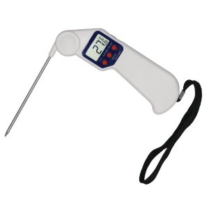Food thermometer fold away
