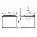 gas coolbox dimensions