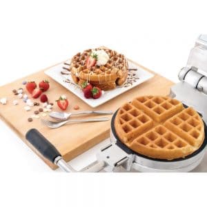 professional round belgian commercial waffle maker