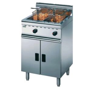 gas-propane-fryer-twin-basket-free-standing-commercial fryer