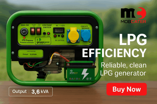 LPG Generator Greengear 3kW New Model Euro 5 Compliant - Image 3