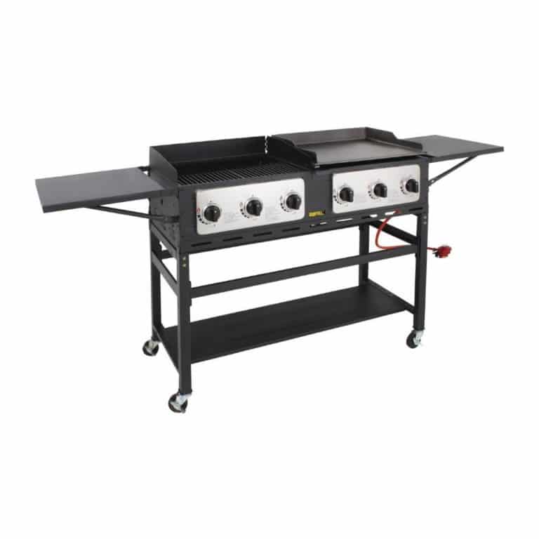 buffalo 6 burner combi bbq grill and griddle