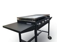 gas griddle side with tables