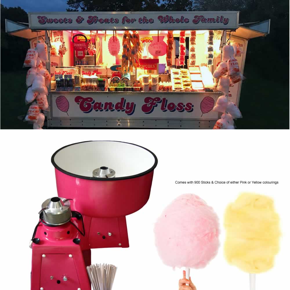Commercial Electric Real Cotton Candy Maker with Metal Bowl for Professional Colored Cotton Candy for Kids Cotton Candy Make Machine 