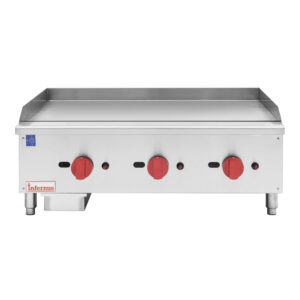 3 Burner Heavy Duty 20mm Plate NG/LPG Gas Griddle – 90cm/36″