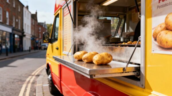 Mobile jacket potato van for sale in the UK.