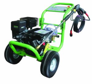 Greengear LPG pressure washer with hose and lance.