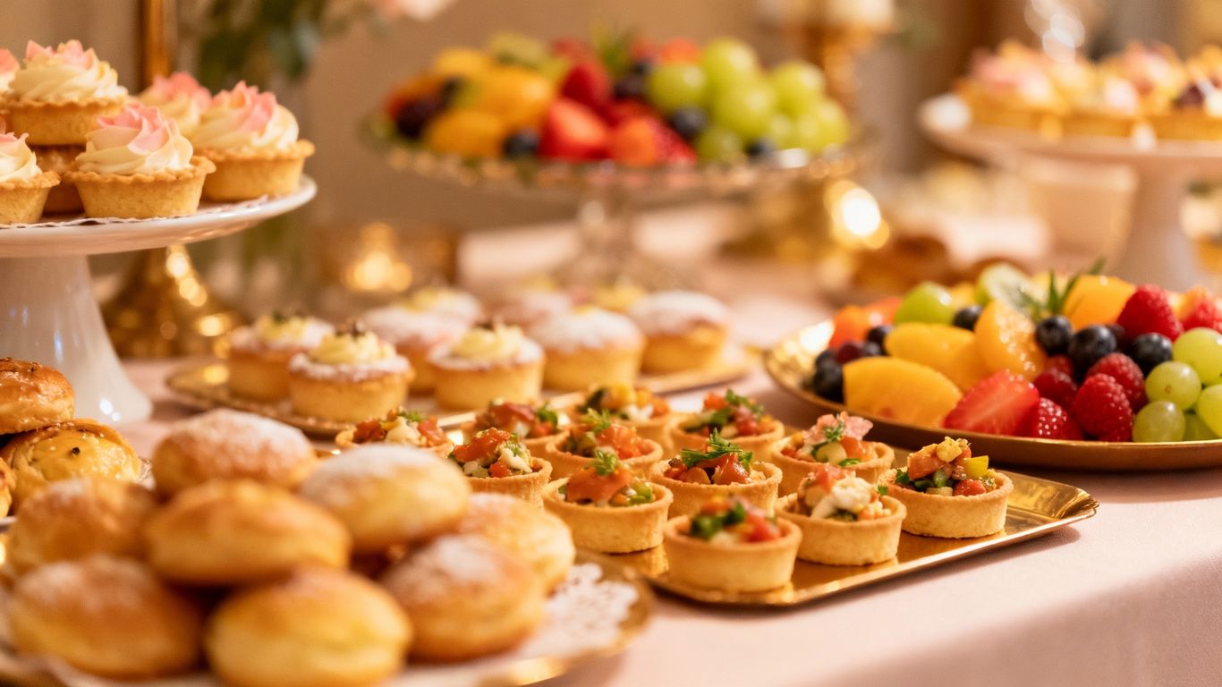 Elegant catering spread for a small party.