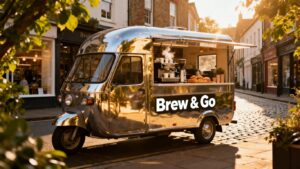Mobile coffee van for sale in the UK.