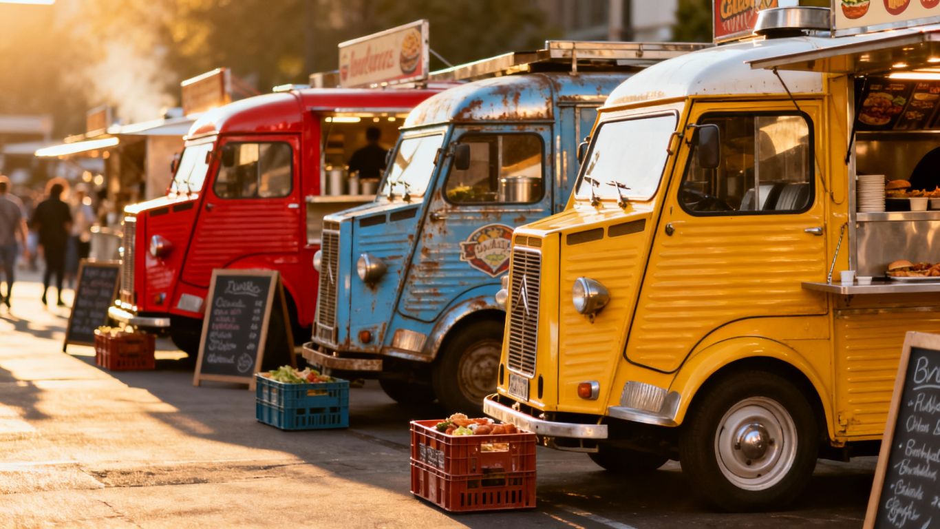 Various second hand food vans for sale in the UK.