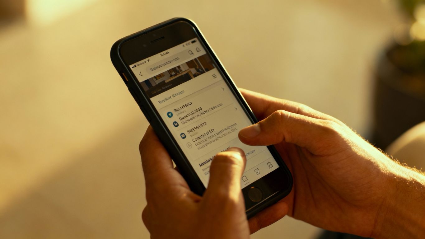 Gas Safe Register contact number on a smartphone screen.