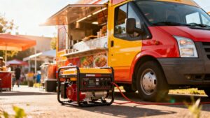 Catering van with generator