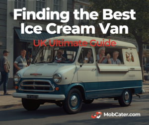 Ice cream van serving customers in the UK