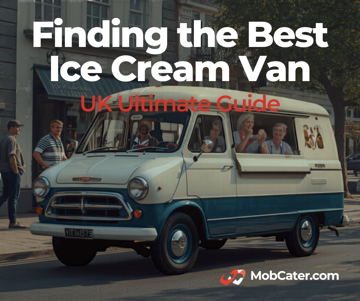 Ice cream van serving customers in the UK