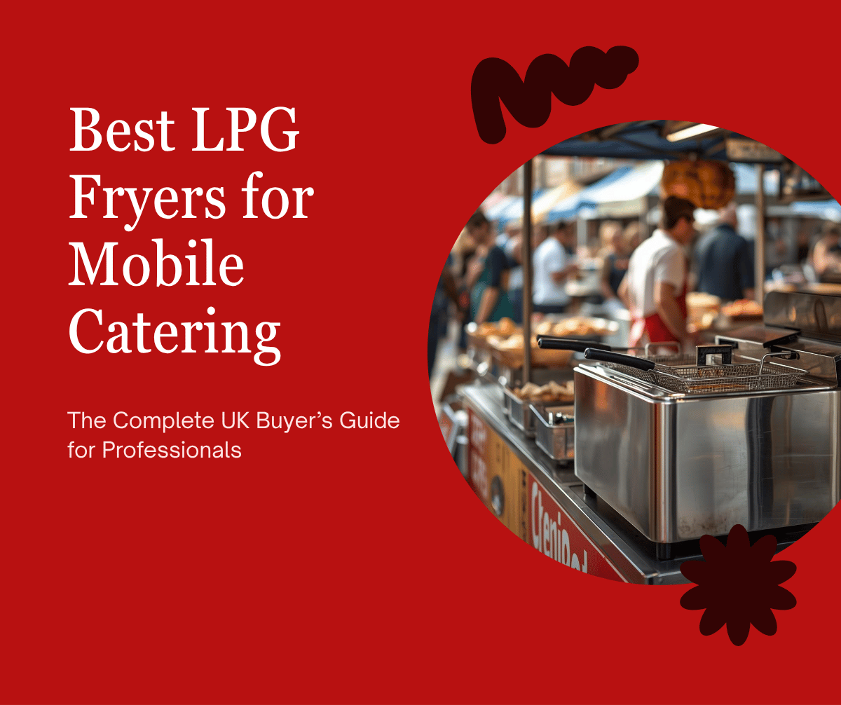 Commercial LPG fryer at a UK street food market - best LPG fryers for mobile catering