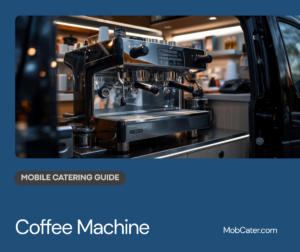 Coffee machine for mobile catering van and coffee cart
