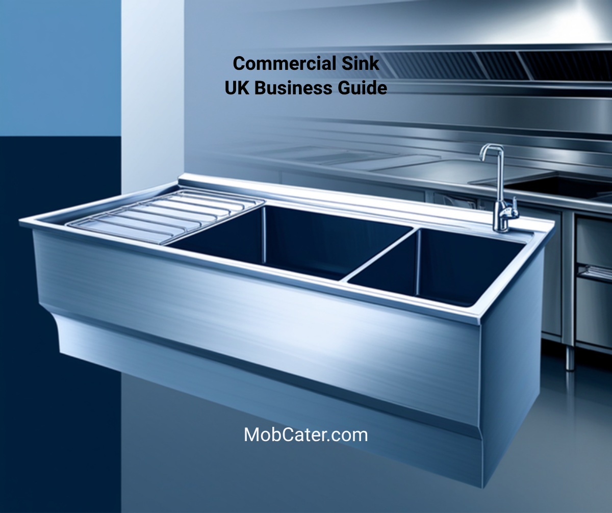 Commercial stainless steel sink for UK catering businesses