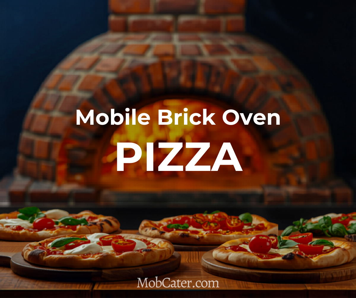 Mobile brick oven pizza catering for events