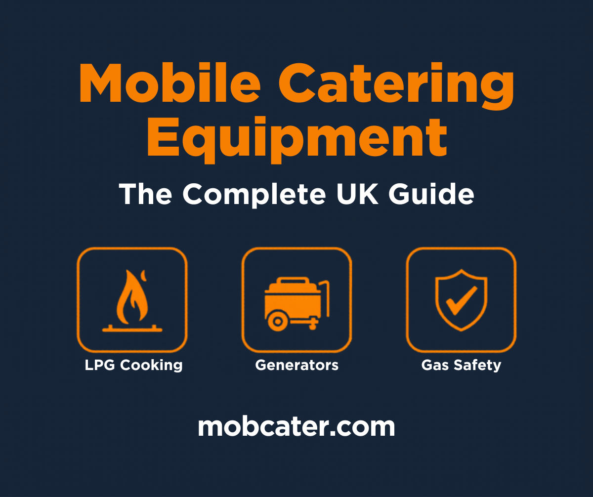 Mobile catering equipment including LPG fryers, griddles and coffee machines