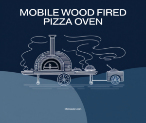 Mobile wood fired pizza oven for event catering