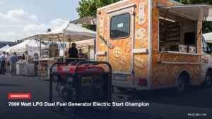 7000 Watt LPG Dual Fuel Generator Electric Start Champion - Mobile Catering Equipment UK