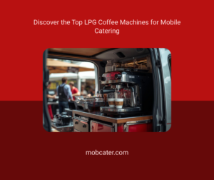 LPG coffee machine inside a mobile catering van brewing espresso