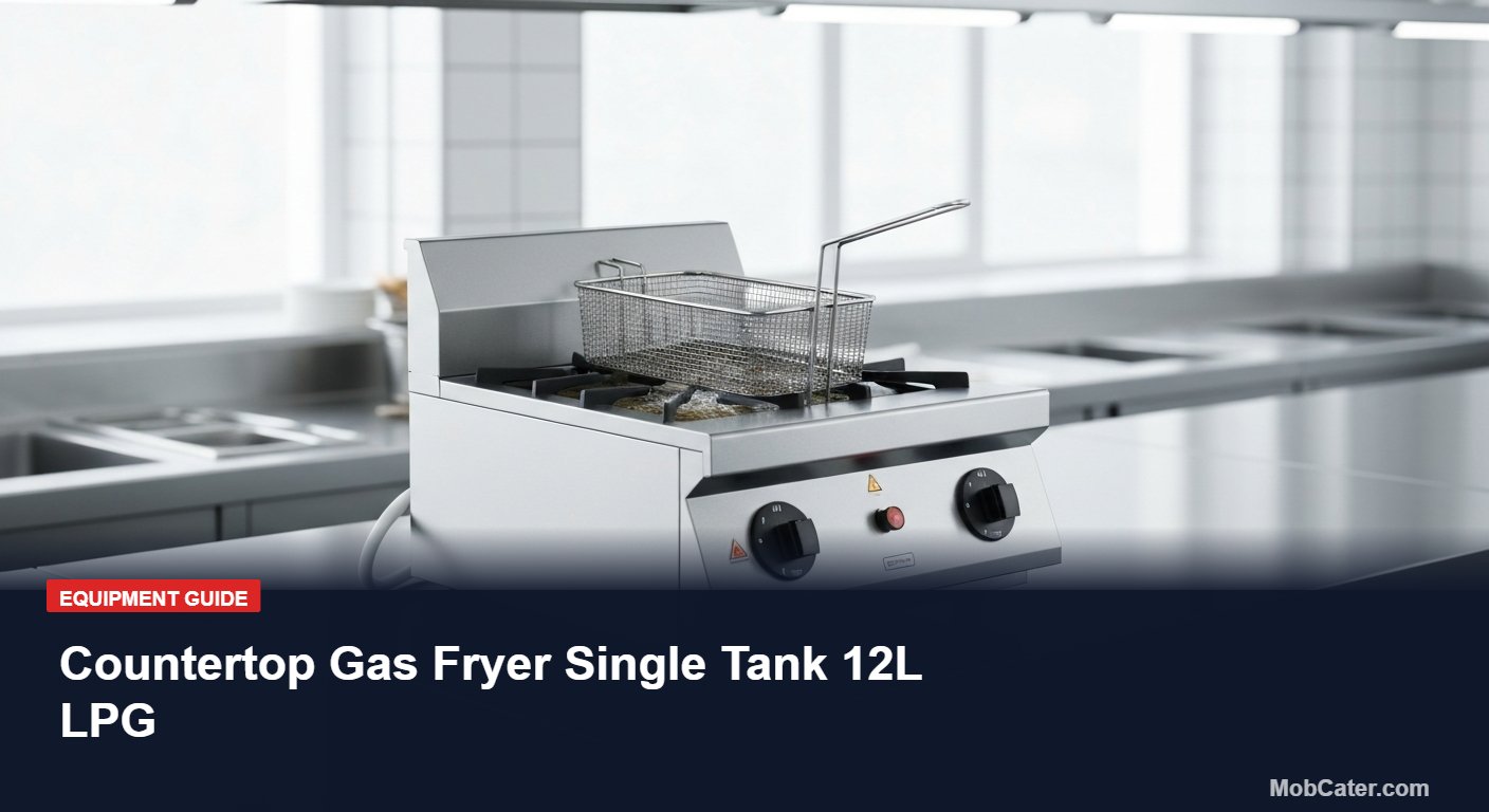 Countertop Gas Fryer Single Tank 12L LPG - Mobile Catering Equipment UK