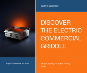 Electric commercial griddle for catering and food service