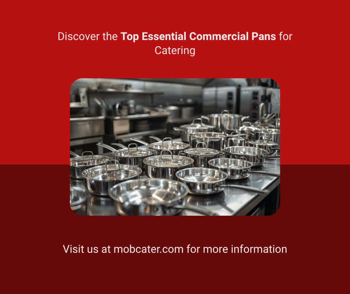 Commercial pans and cookware for professional catering kitchens