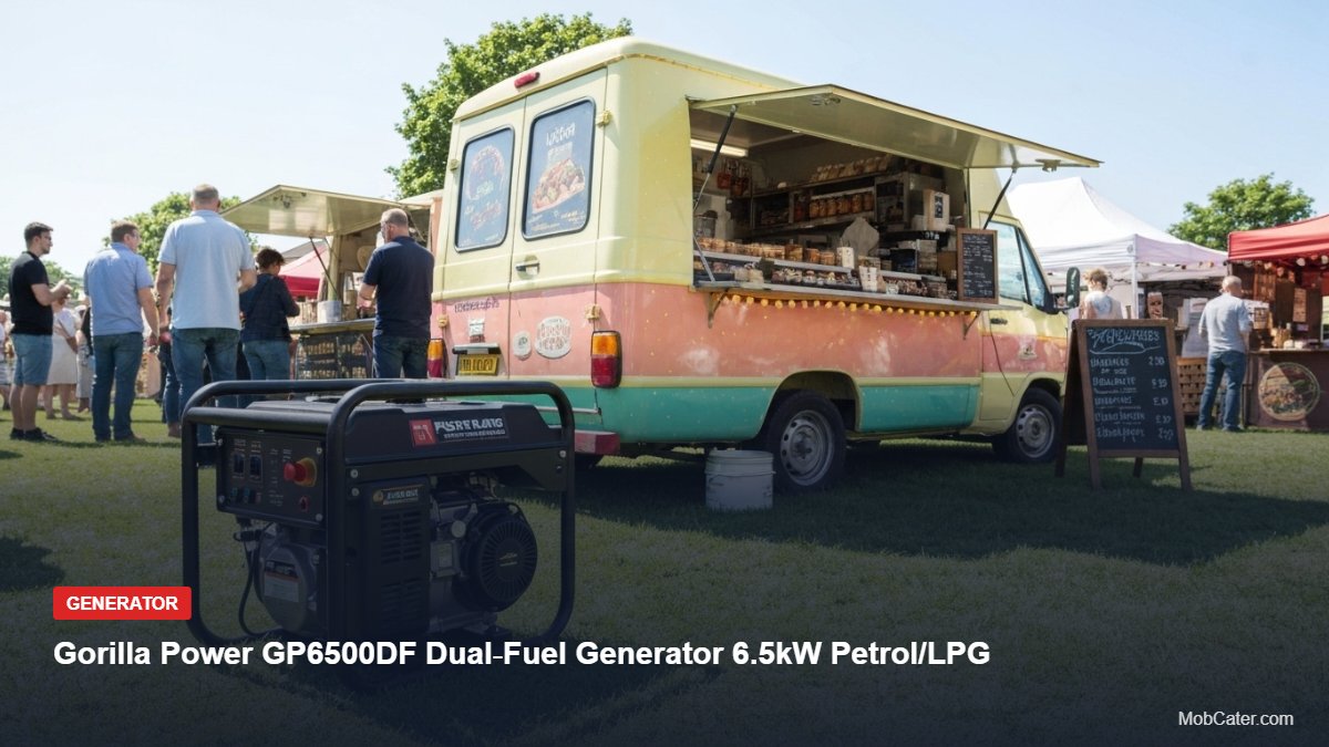 Gorilla Power GP6500DF Dual‑Fuel Generator 6.5kW Petrol/LPG - Mobile Catering Equipment UK