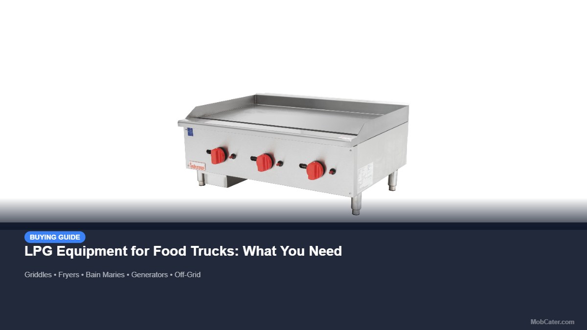 LPG Equipment for Food Trucks: What You Need product photo for mobile catering