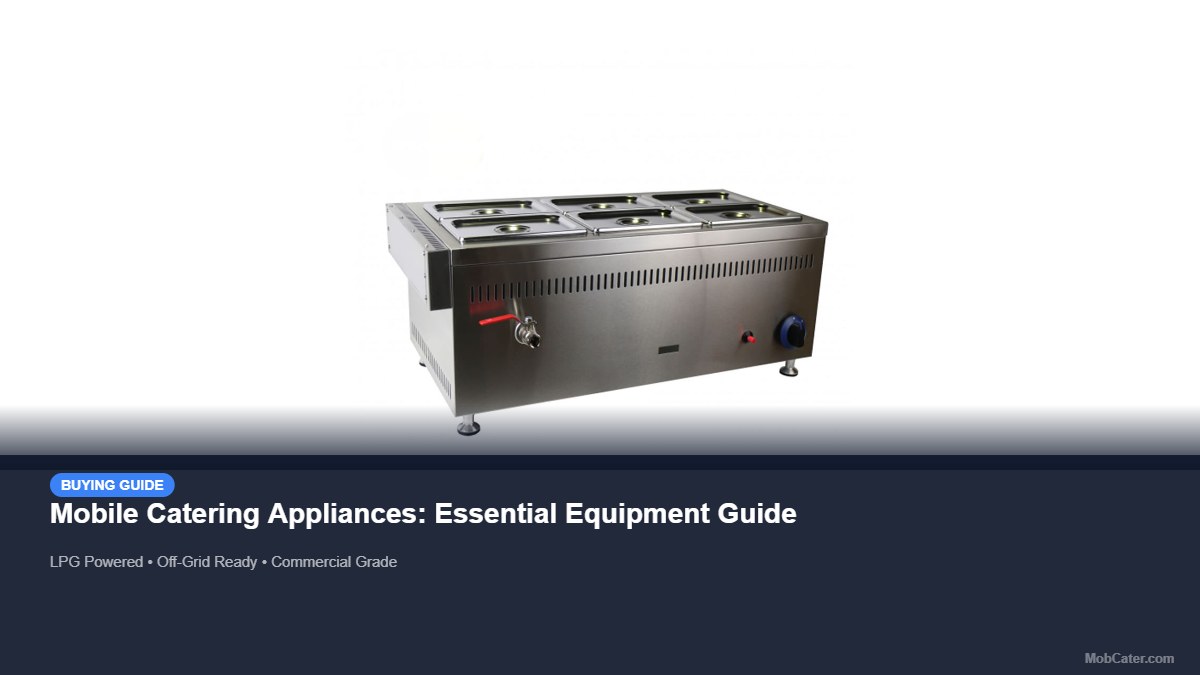 Mobile Catering Appliances: Essential Equipment Guide product photo for mobile catering