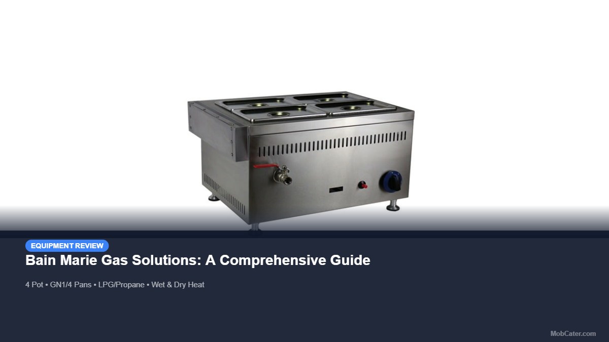 Bain Marie Gas Solutions: A Comprehensive Guide product photo for mobile catering