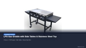 LPG Gas Griddle with Side Tables & Stainless Steel Top product photo for mobile catering