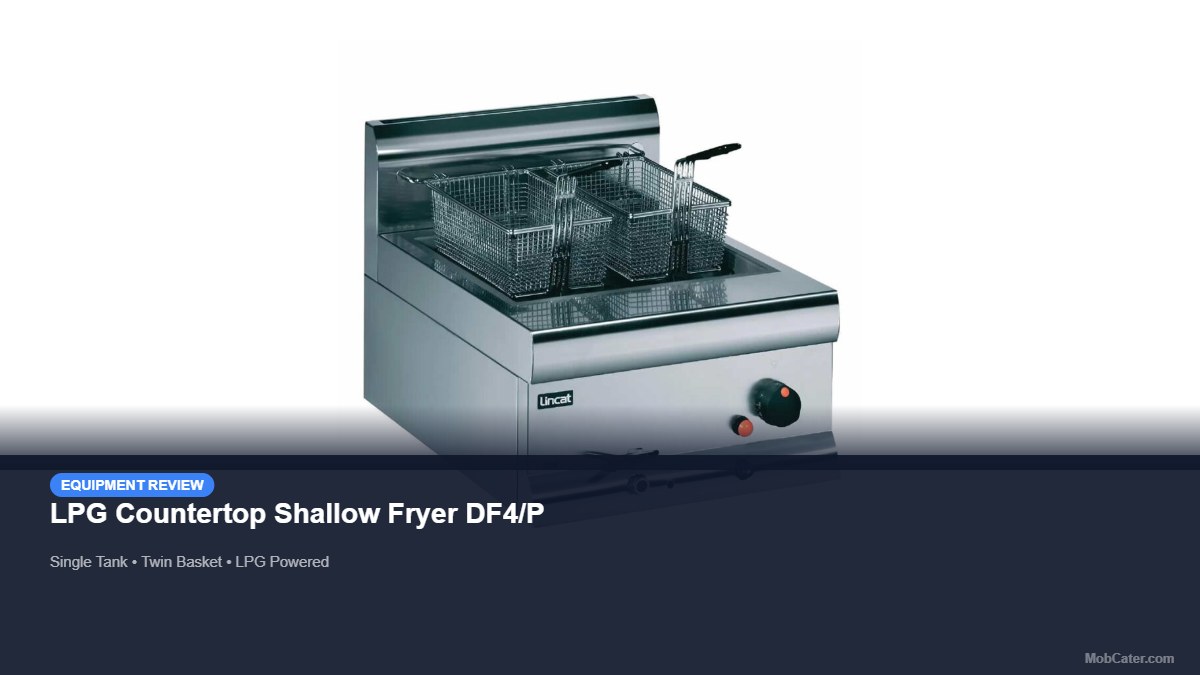 LPG Countertop Shallow Fryer DF4/P product photo for mobile catering