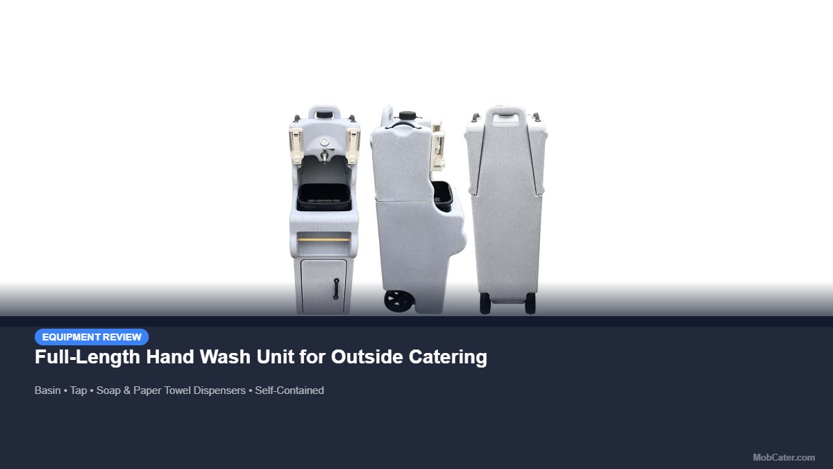 Full-Length Hand Wash Unit for Outside Catering product photo for mobile catering