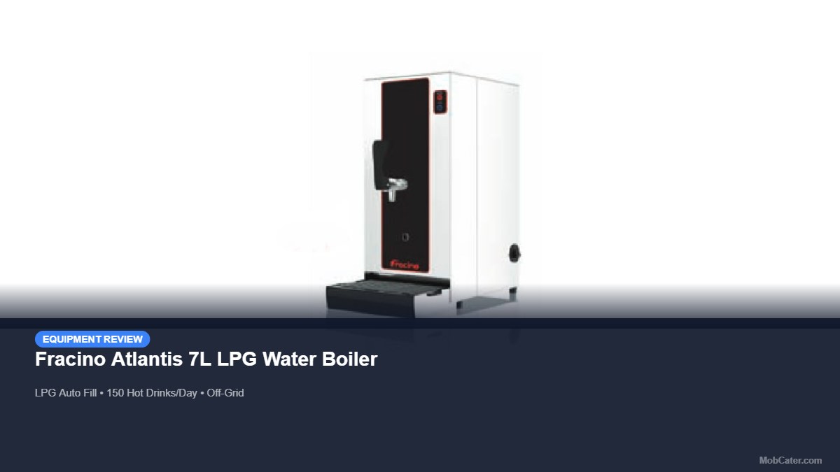 Fracino Atlantis 7L LPG Water Boiler product photo for mobile catering