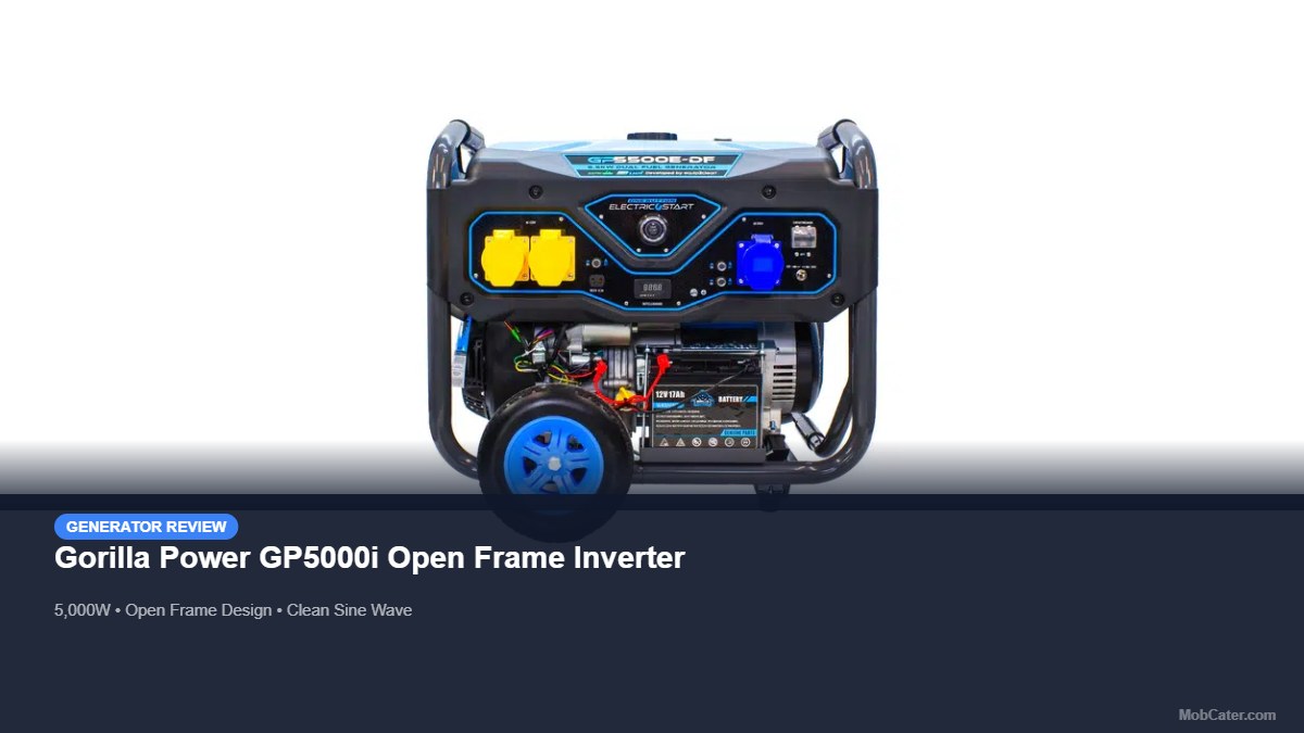 Gorilla Power GP5000i open frame inverter generator for mobile catering