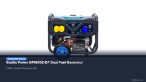 Gorilla Power GP5500E-DF dual fuel generator for mobile catering