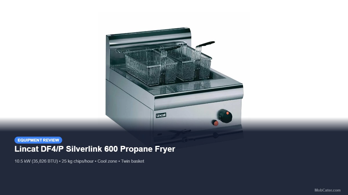 Lincat DF4/P Silverlink 600 propane countertop fryer for mobile catering