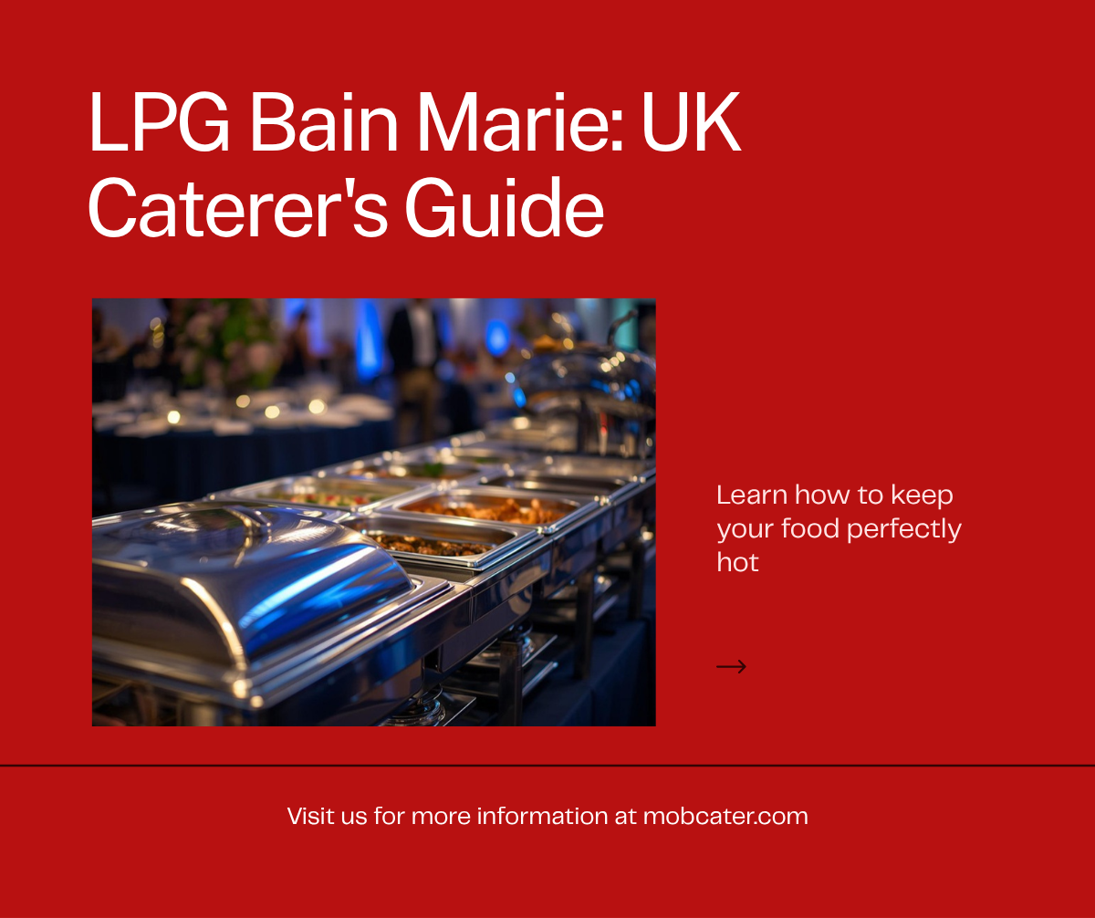 LPG bain marie for mobile catering - keeping food hot at events