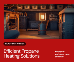 Propane LPG heater for workshop and home heating
