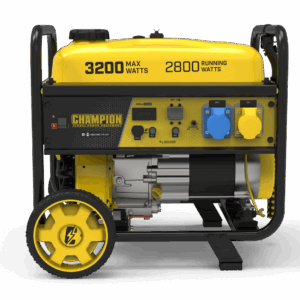Champion 3200 Watt Petrol Generator with Wheels