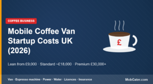 Mobile coffee van startup costs UK 2026 - lean, standard and premium budget breakdown for starting a coffee van business