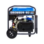 GP6500iE generator engine and low-oil protection detail