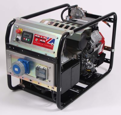 main_5000-G50-26873_2.jpg GearGB GB12000VL AS 12kVA auto-start LPG generator on red tubular steel frame