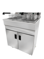 Infernus INF-162FS free standing twin tank electric fryer with baskets