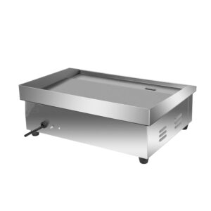 Infernus 55cm electric griddle side view with power lead