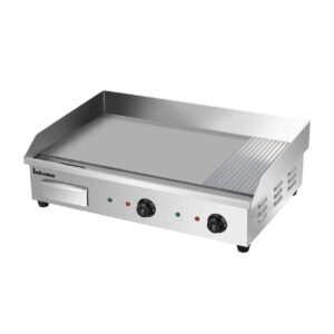 Infernus Essentials EG-822 electric griddle with part ribbed plate