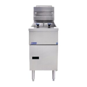 Pitco SG14TS Solstice twin tank LPG gas fryer — front view